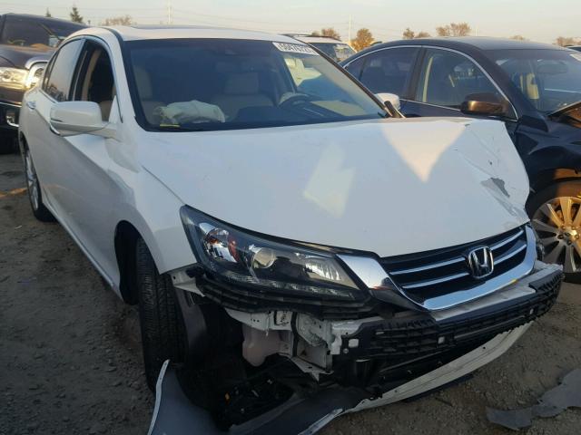 1HGCR3F82EA037085 - 2014 HONDA ACCORD EXL WHITE photo 1