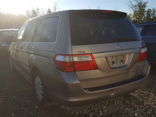 5FNRL382X5B105787 - 2005 HONDA ODYSSEY LX TAN photo 3