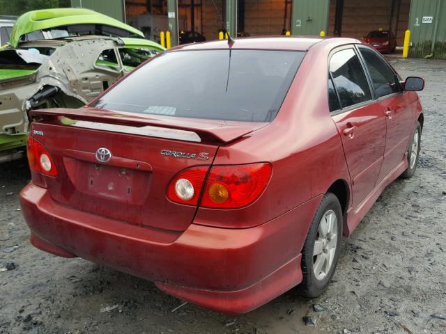 1NXBR32E24Z215916 - 2004 TOYOTA COROLLA CE MAROON photo 4