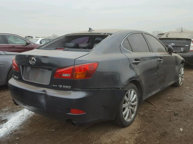 JTHCK262882022144 - 2008 LEXUS IS 250 CHARCOAL photo 4