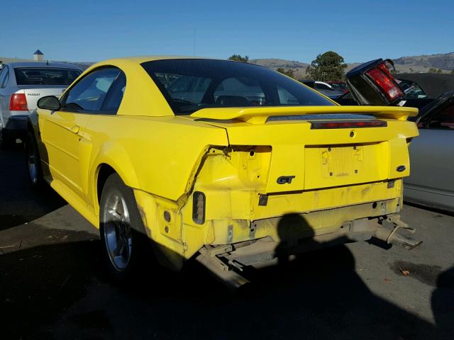 1FAFP42X33F422858 - 2003 FORD MUSTANG GT YELLOW photo 3