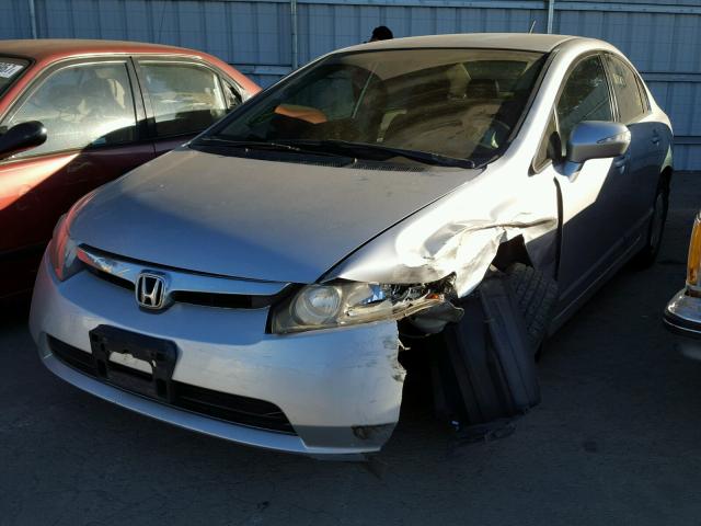 JHMFA36248S024317 - 2008 HONDA CIVIC HYBR SILVER photo 2