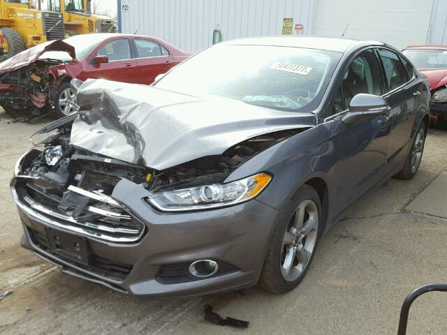 3FA6P0H79ER374157 - 2014 FORD FUSION SE GRAY photo 2