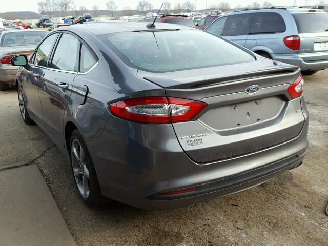 3FA6P0H79ER374157 - 2014 FORD FUSION SE GRAY photo 3