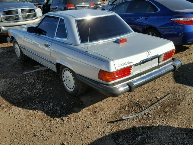 WDBBA48D1HA072382 - 1987 MERCEDES-BENZ 560 SL SILVER photo 3