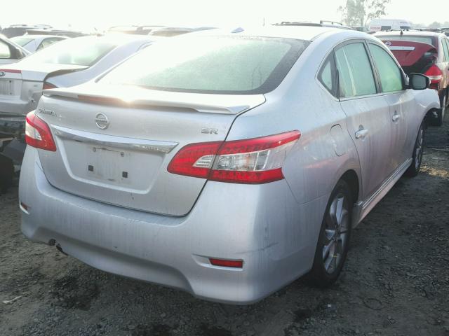 3N1AB7AP8FY236836 - 2015 NISSAN SENTRA S SILVER photo 4