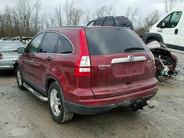 JHLRE4H57BC015194 - 2011 HONDA CR-V EX RED photo 3