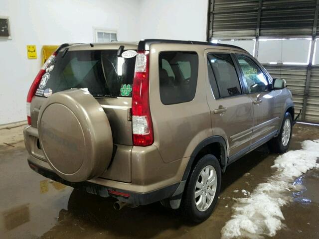 JHLRD78996C050283 - 2006 HONDA CR-V SE GOLD photo 4