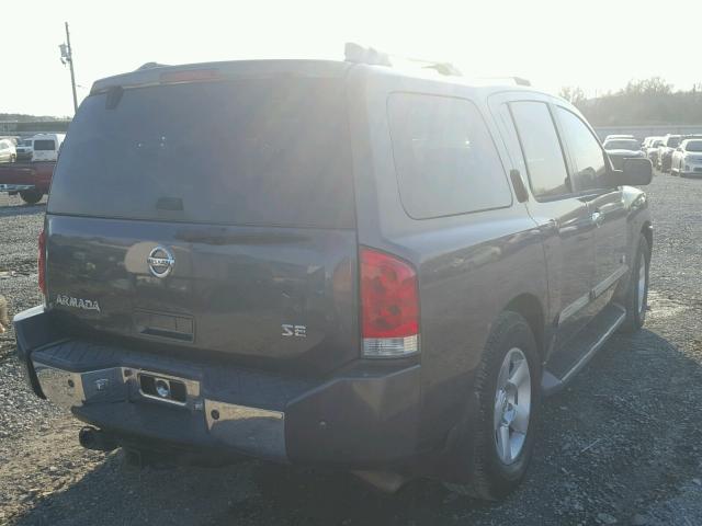 5N1AA08AX6N713025 - 2006 NISSAN ARMADA SE GRAY photo 4