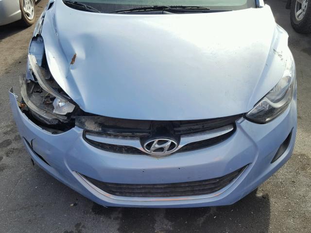 KMHDH4AE6DU825711 - 2013 HYUNDAI ELANTRA GL BLUE photo 7