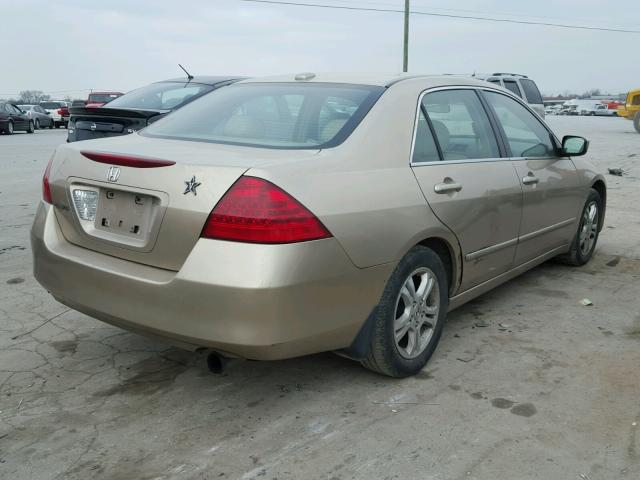 1HGCM56876A037336 - 2006 HONDA ACCORD EX GOLD photo 4