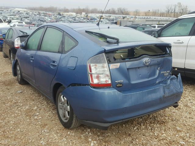 JTDKB20U853017068 - 2005 TOYOTA PRIUS BLUE photo 3