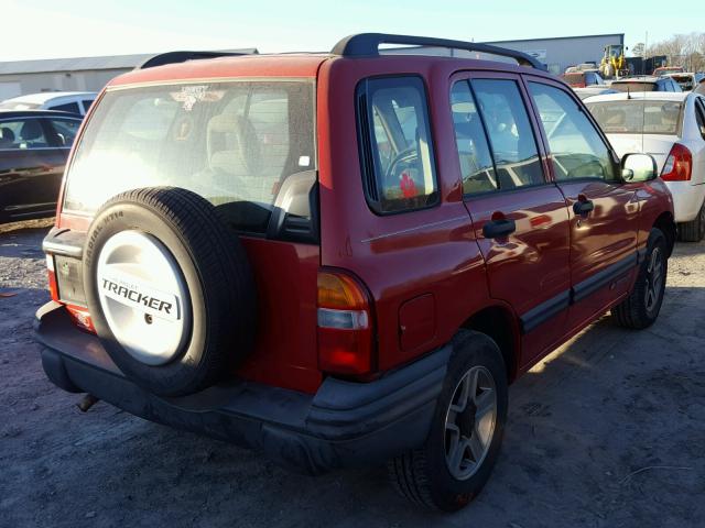 2CNBE13C436907069 - 2003 CHEVROLET TRACKER RED photo 4