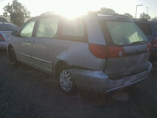 5TDZA23C26S535360 - 2006 TOYOTA SIENNA CE SILVER photo 3