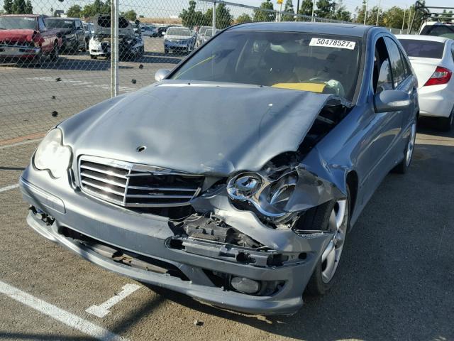 WDBRF52H86A916643 - 2006 MERCEDES-BENZ C GENERATI BLUE photo 2