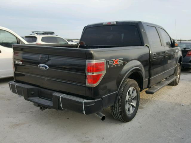 1FTEW1C88AKE63831 - 2010 FORD F150 SUPER BLACK photo 4