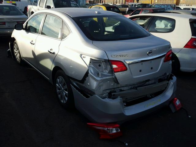 3N1AB7AP6HL710685 - 2017 NISSAN SENTRA S SILVER photo 3