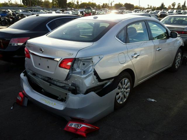 3N1AB7AP6HL710685 - 2017 NISSAN SENTRA S SILVER photo 4