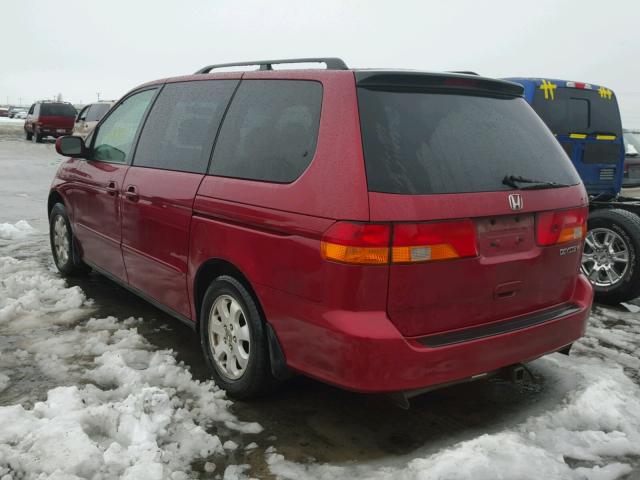 2HKRL189X2H000102 - 2002 HONDA ODYSSEY EX RED photo 3