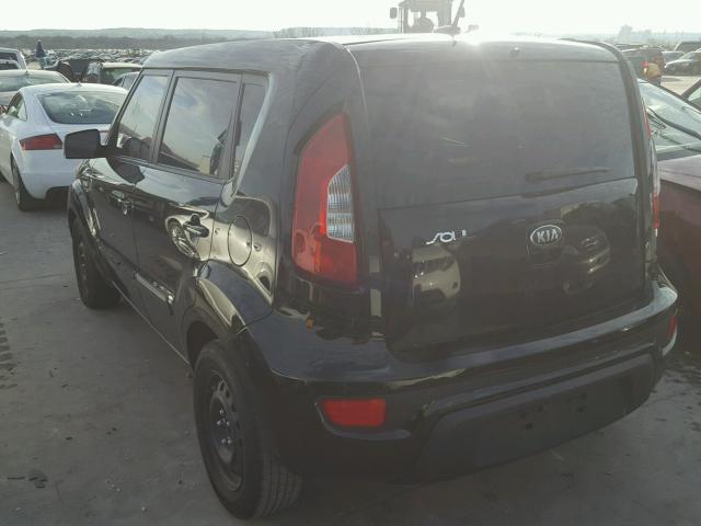 KNDJT2A5XD7568013 - 2013 KIA SOUL BLACK photo 3