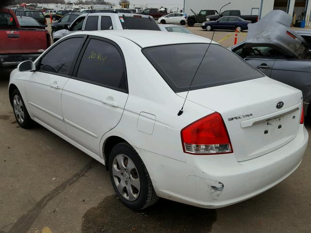 KNAFE121285492940 - 2008 KIA SPECTRA EX WHITE photo 3