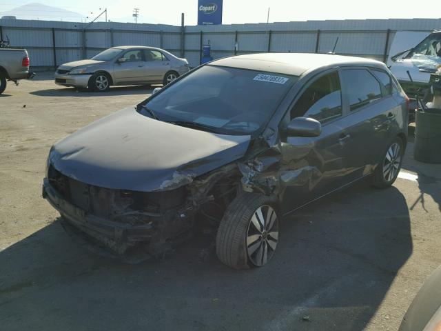 KNAFU5A21D5727651 - 2013 KIA FORTE EX BLACK photo 2