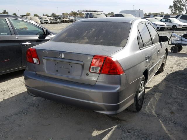 1HGES16365L026018 - 2005 HONDA CIVIC DX V GRAY photo 4