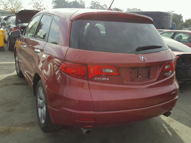 5J8TB18538A015452 - 2008 ACURA RDX TECHNO RED photo 3