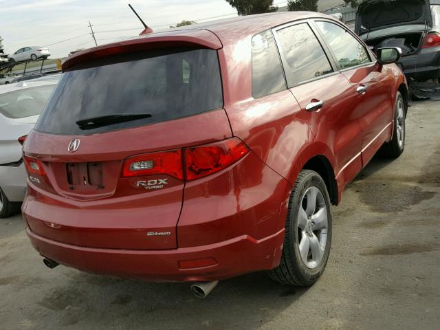 5J8TB18538A015452 - 2008 ACURA RDX TECHNO RED photo 4