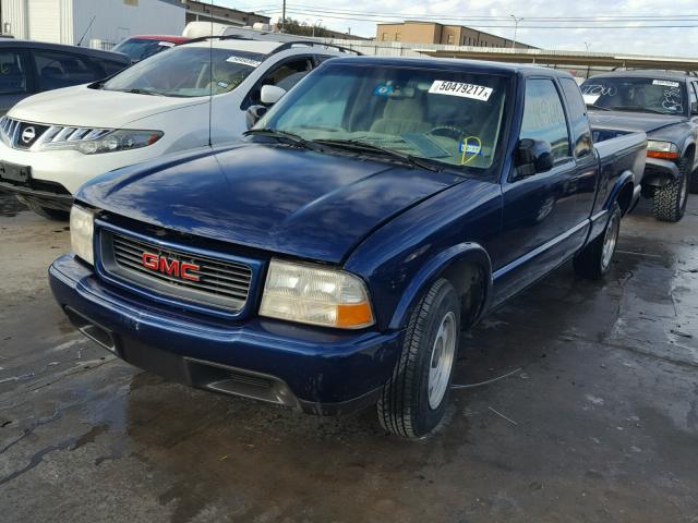 1GTCS195318176555 - 2001 GMC SONOMA BLUE photo 2