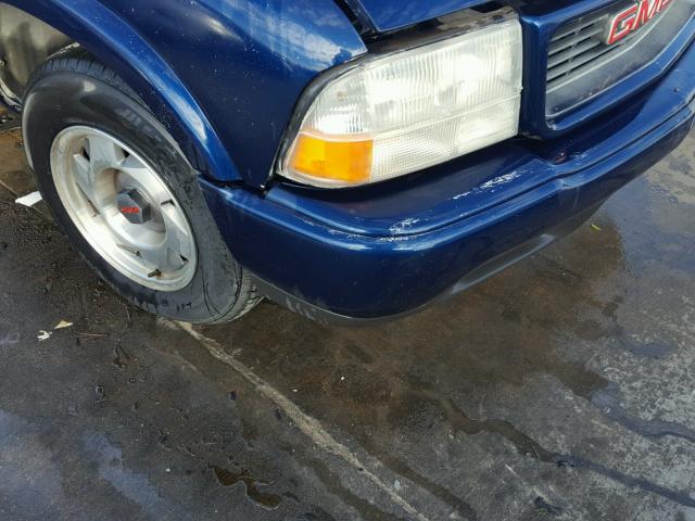 1GTCS195318176555 - 2001 GMC SONOMA BLUE photo 9