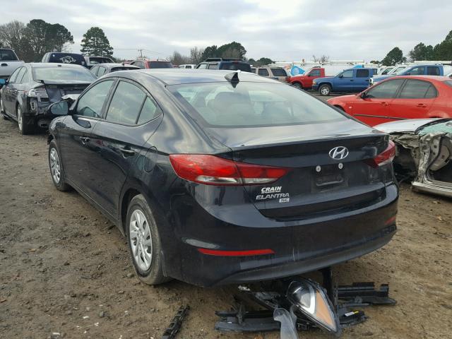 5NPD74LF7HH050302 - 2017 HYUNDAI ELANTRA SE BLACK photo 3