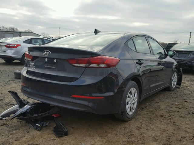 5NPD74LF7HH050302 - 2017 HYUNDAI ELANTRA SE BLACK photo 4