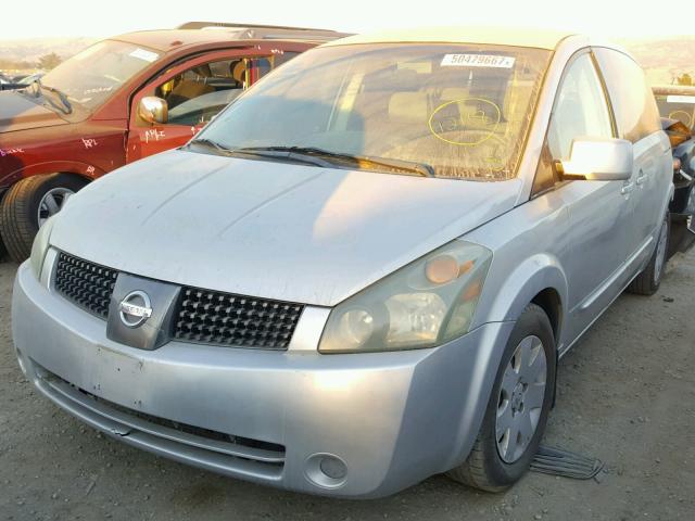 5N1BV28U54N323770 - 2004 NISSAN QUEST S SILVER photo 2