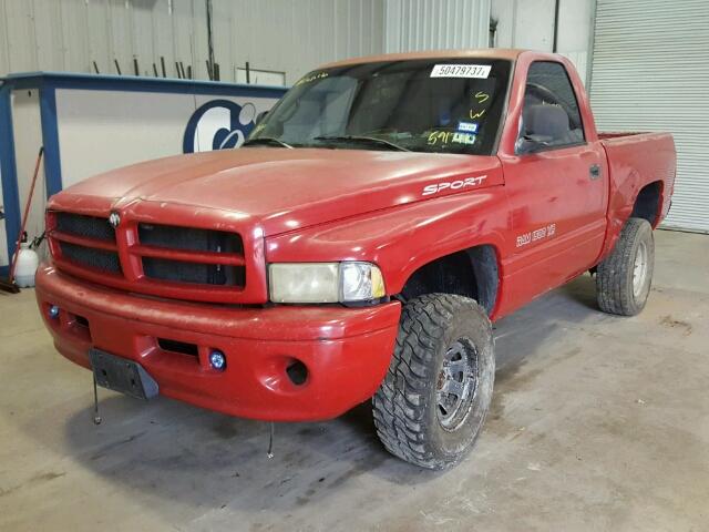 3B7HF16Z9XM591711 - 1999 DODGE RAM 1500 RED photo 2