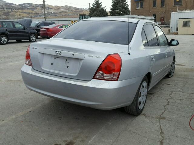 KMHDN46D54U856070 - 2004 HYUNDAI ELANTRA GL SILVER photo 4