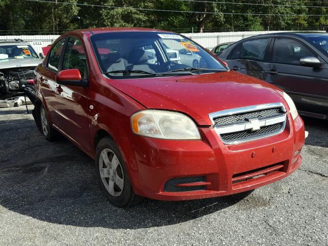 KL1TD56628B276312 - 2008 CHEVROLET AVEO BASE Қызыл фото 1