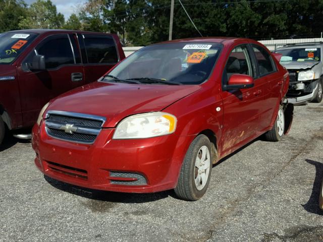 KL1TD56628B276312 - 2008 CHEVROLET AVEO BASE Қызыл фото 2