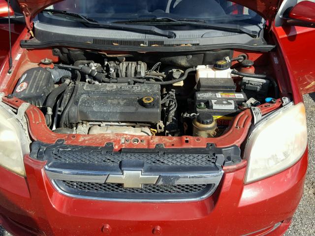 KL1TD56628B276312 - 2008 CHEVROLET AVEO BASE Қызыл фото 7