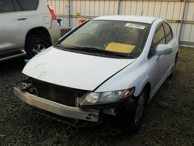 JHMFA36239S018848 - 2009 HONDA CIVIC HYBR WHITE photo 2