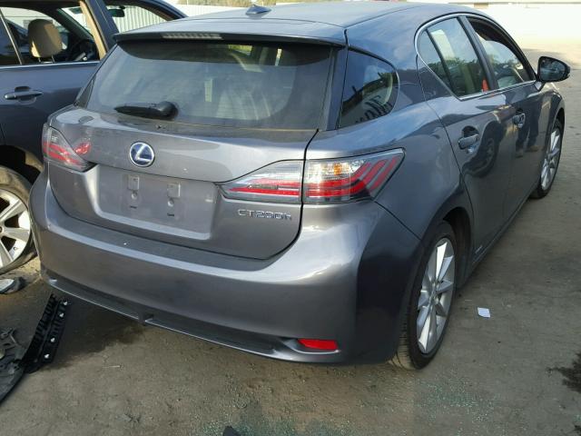 JTHKD5BH1C2122063 - 2012 LEXUS CT 200 GRAY photo 4