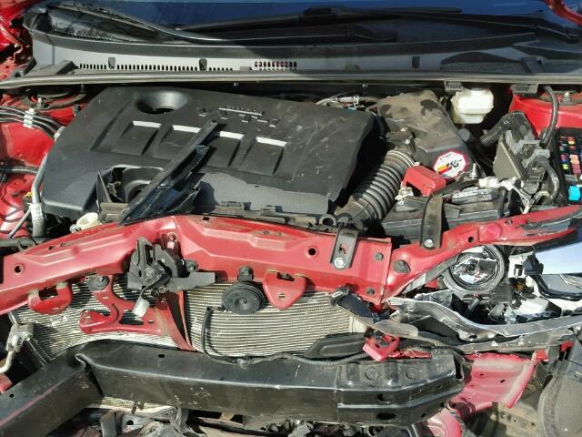 2T1BURHE5EC196502 - 2014 TOYOTA COROLLA L RED photo 7