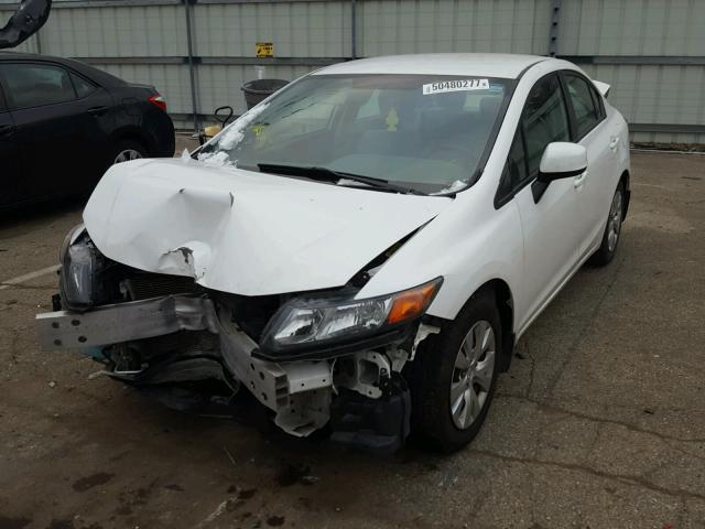 19XFB2F51CE025911 - 2012 HONDA CIVIC LX WHITE photo 2