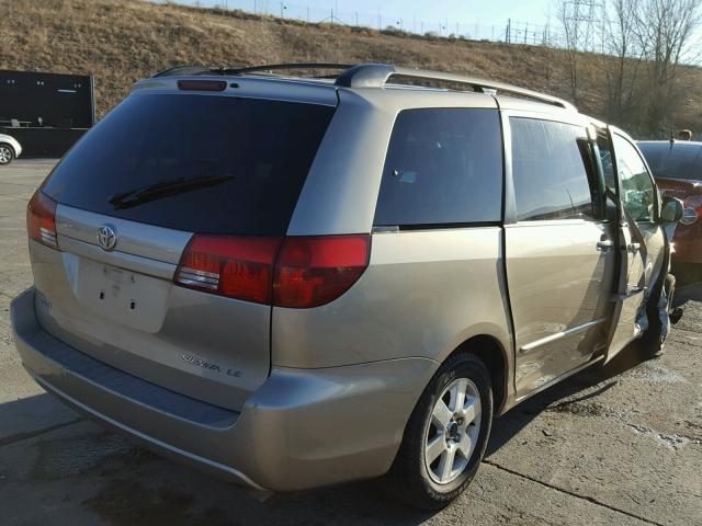 5TDZA23C05S296759 - 2005 TOYOTA SIENNA CE GOLD photo 4