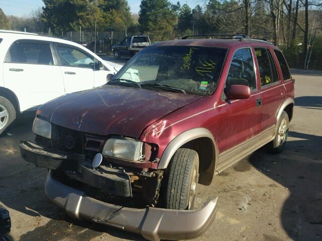 KNDJB723715040241 - 2001 KIA SPORTAGE BURGUNDY photo 2