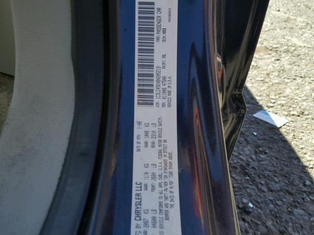 1C3LC45KX8N205219 - 2008 CHRYSLER SEBRING BLUE photo 10