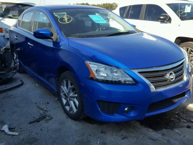 3N1AB7APXEL647943 - 2014 NISSAN SENTRA S BLUE photo 1