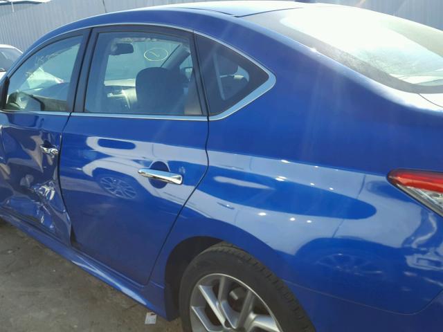 3N1AB7APXEL647943 - 2014 NISSAN SENTRA S BLUE photo 10