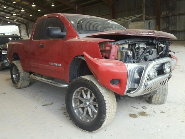 1N6BA06C78N336974 - 2008 NISSAN TITAN XE RED photo 1