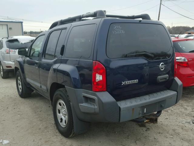 5N1AN08U36C505580 - 2006 NISSAN XTERRA OFF BLUE photo 3